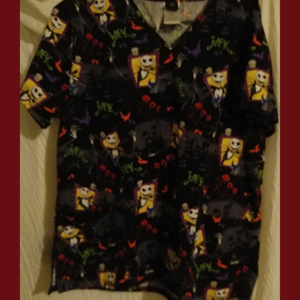 Nightmare before Christmas scrub top